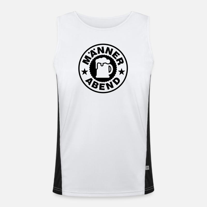 Männer Abend Bier Funktionelles Kontrast-Tank Top für Männer 