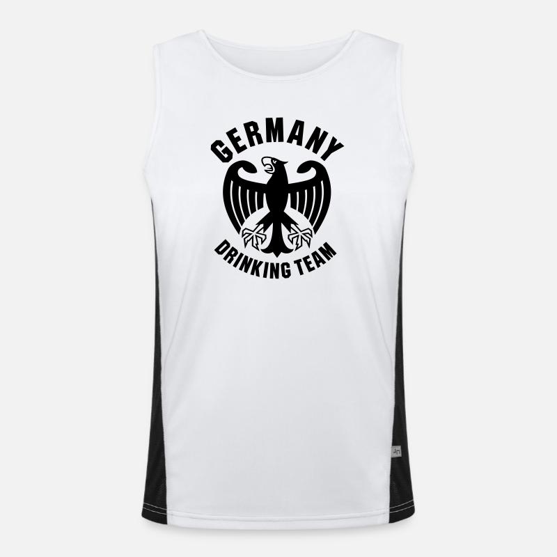 Germany Drinking Team Funktionelles Kontrast-Tank Top für Männer 