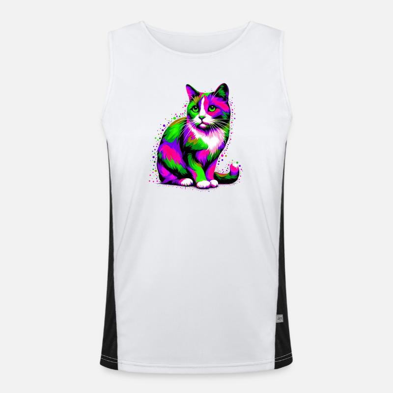 Cat Men's Functional Contrast Tank Top 