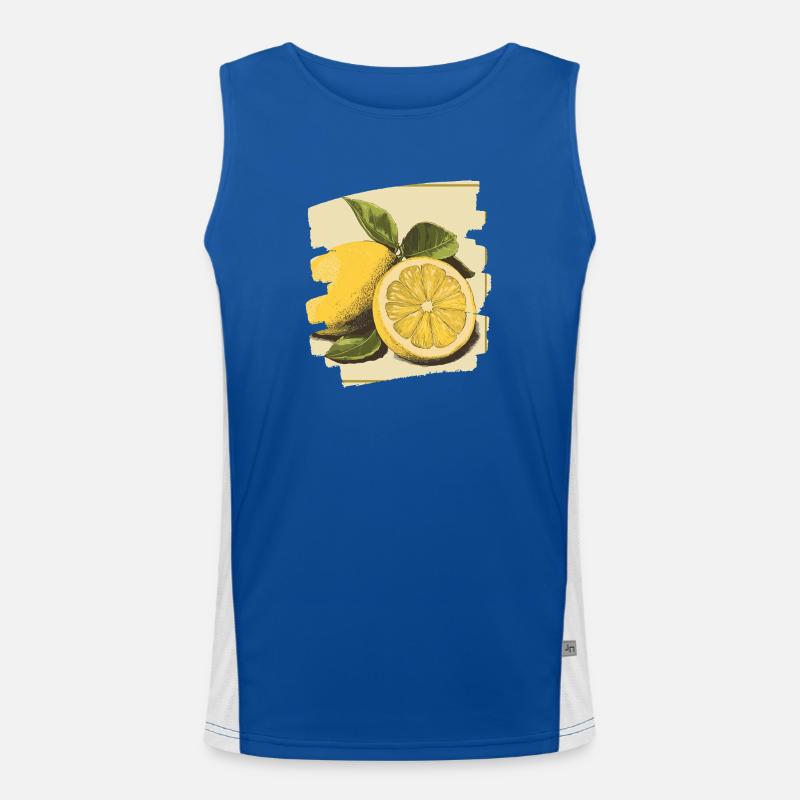 Zitrone Funktionelles Kontrast-Tank Top für Männer 
