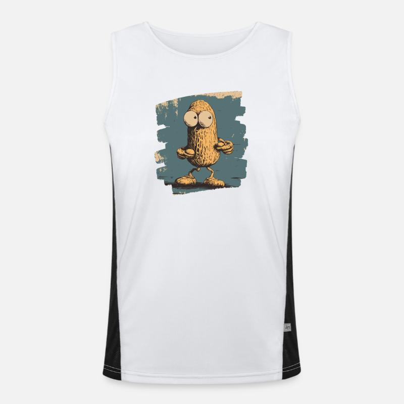 Erdnuss Funktionelles Kontrast-Tank Top für Männer 