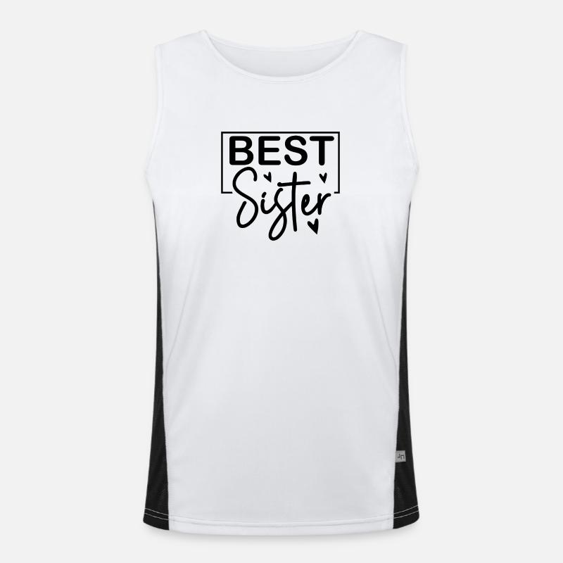 Beste Schwester Funktionelles Kontrast-Tank Top für Männer 
