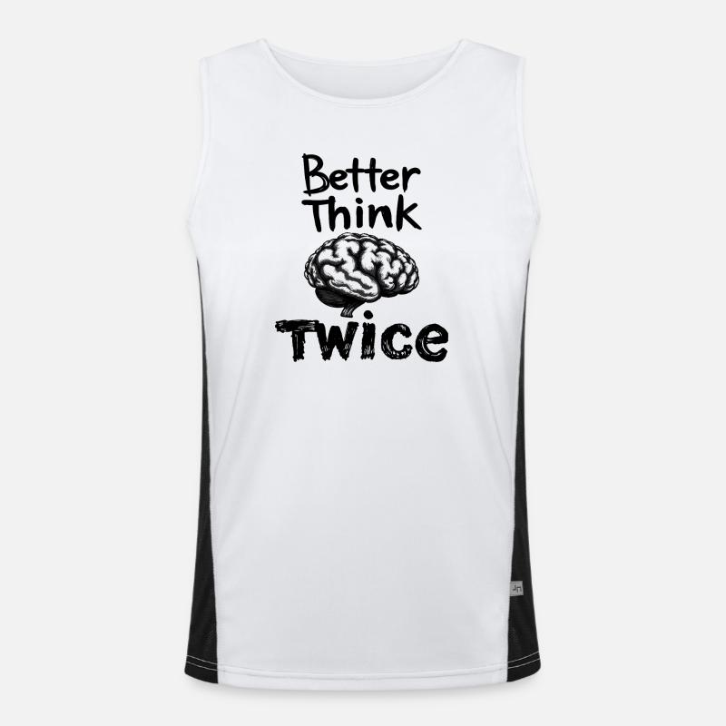Better think twice Men's Functional Contrast Tank Top 