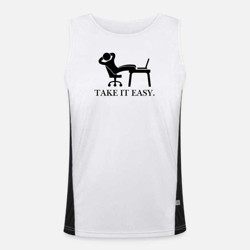 Take it easy. Funktionelles Kontrast-Tank Top für Männer 