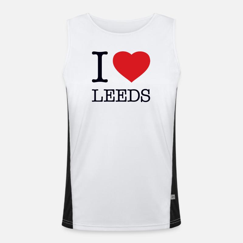 I LOVE LEEDS Funktionelles Kontrast-Tank Top für Männer 