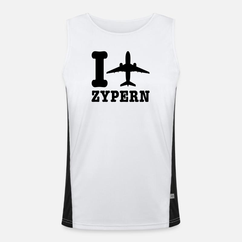 Zypern Urlaub Funktionelles Kontrast-Tank Top für Männer 