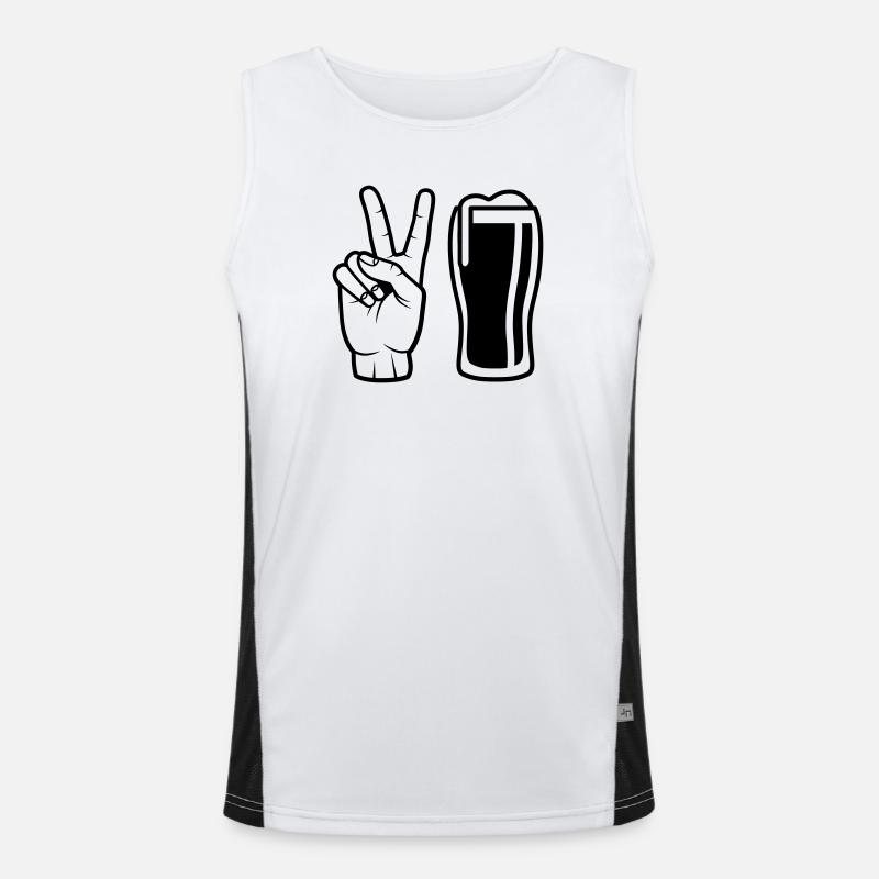 Bier bestellen Funktionelles Kontrast-Tank Top für Männer 