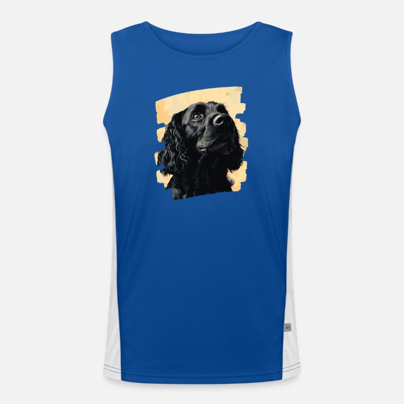 Cocker Spaniel Funktionelles Kontrast-Tank Top für Männer 