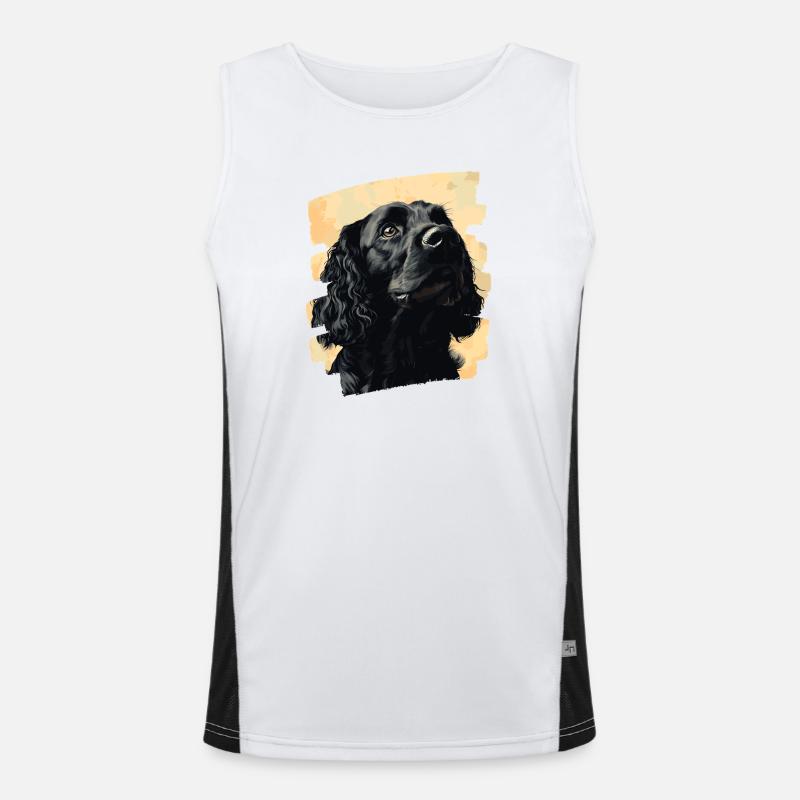 Cocker Spaniel - Men's Functional Contrast Tank Top  - white/black