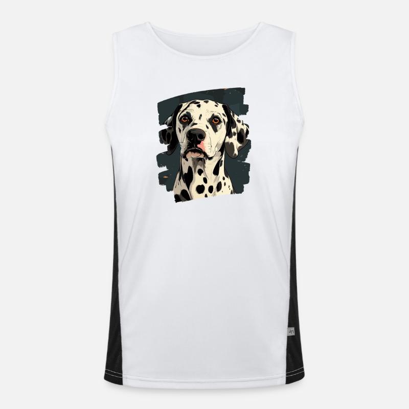 Dalmatiner Funktionelles Kontrast-Tank Top für Männer 