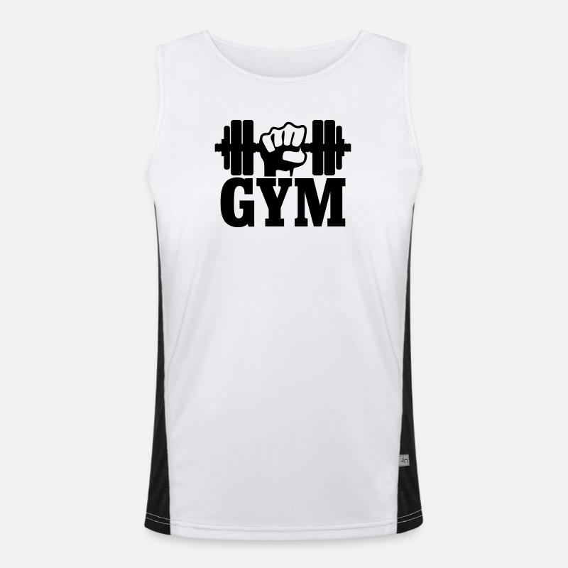 GYM Faust mit Hantel Funktionelles Kontrast-Tank Top für Männer 