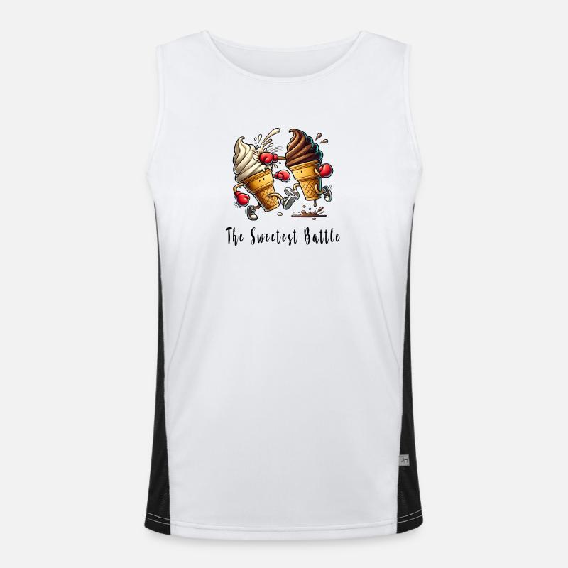 Der süße Wettkampf / Eiscreme Funktionelles Kontrast-Tank Top für Männer 
