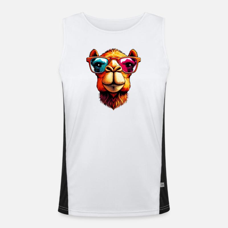 Kamel Funktionelles Kontrast-Tank Top für Männer 