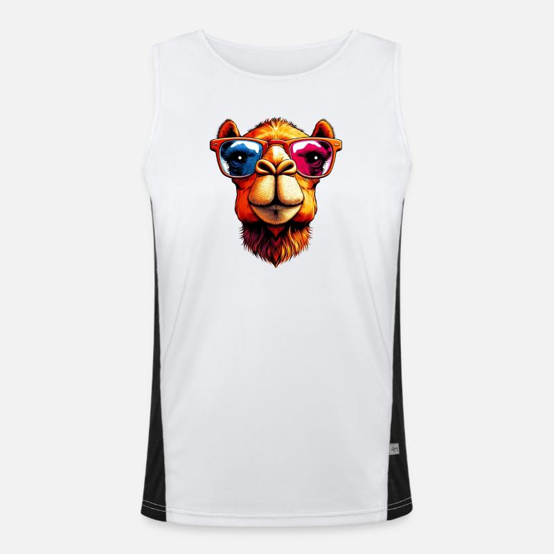 Kamel Funktionelles Kontrast-Tank Top für Männer 