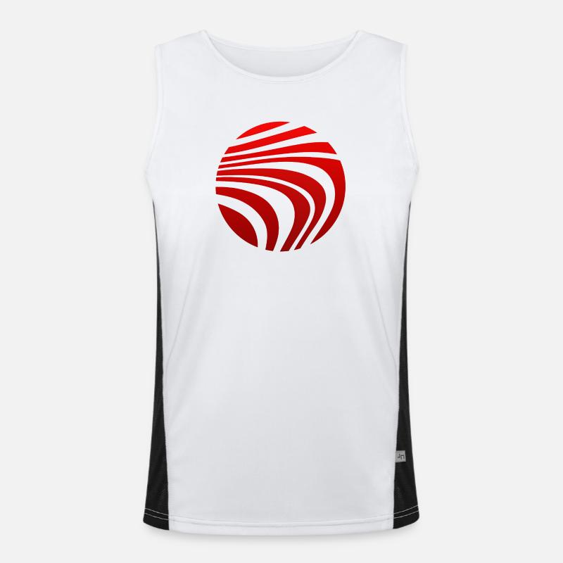 Psychedelic Pattern Red Gradient - Men's Functional Contrast Tank Top  - white/black