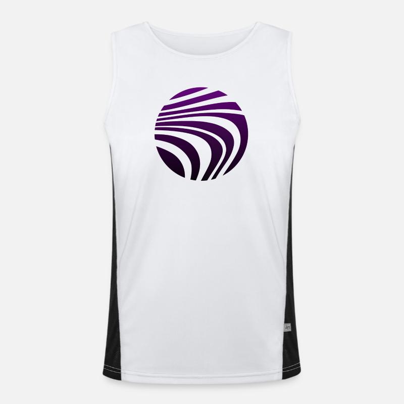 Psychedelic Pattern Violet Gradient - Men's Functional Contrast Tank Top  - white/black