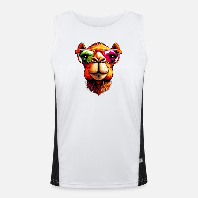 Kamel Funktionelles Kontrast-Tank Top für Männer 