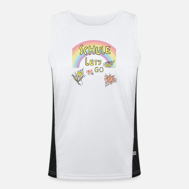 Schule Einschulung Funktionelles Kontrast-Tank Top für Männer 