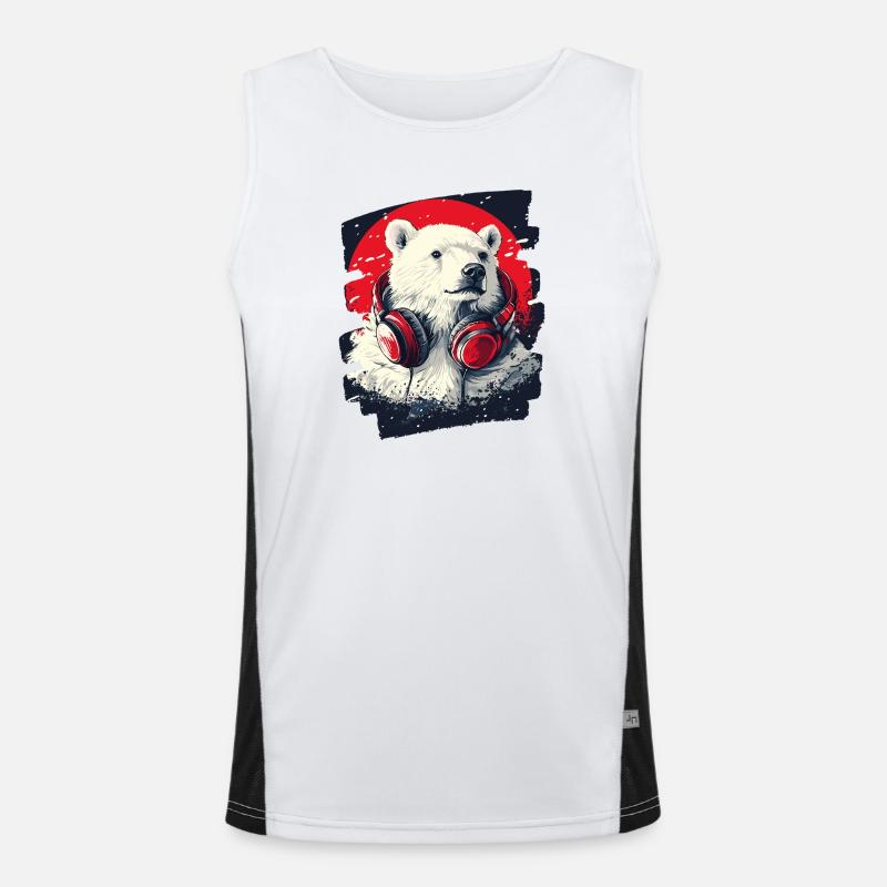Polar bear Men's Functional Contrast Tank Top 