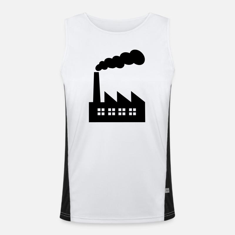Factory with smoke Men's Functional Contrast Tank Top 