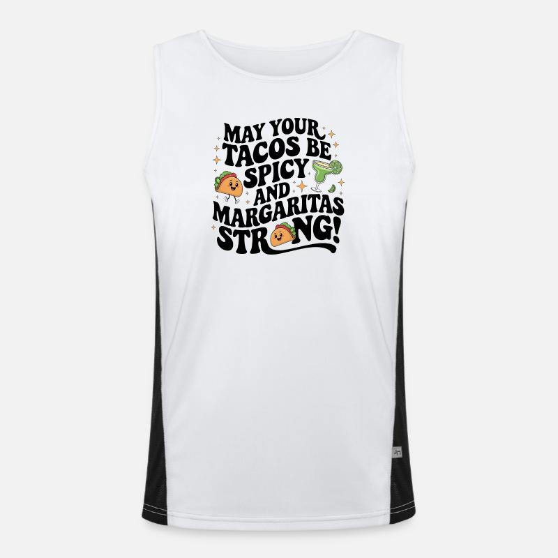 Sinco de Mayo tacos Men's Functional Contrast Tank Top 