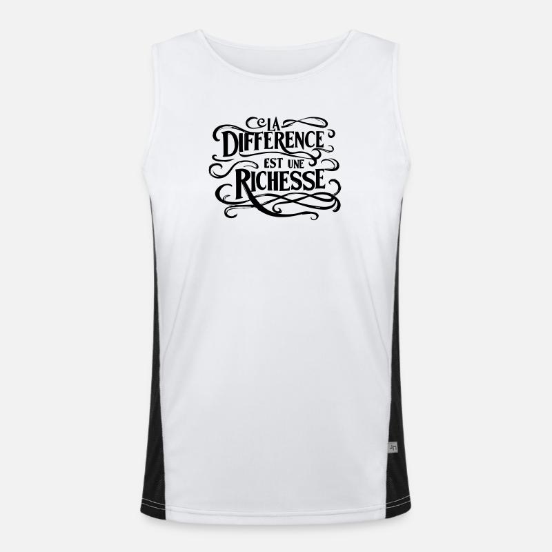La différence est une richesse  Débardeur respirant contrasté Homme 