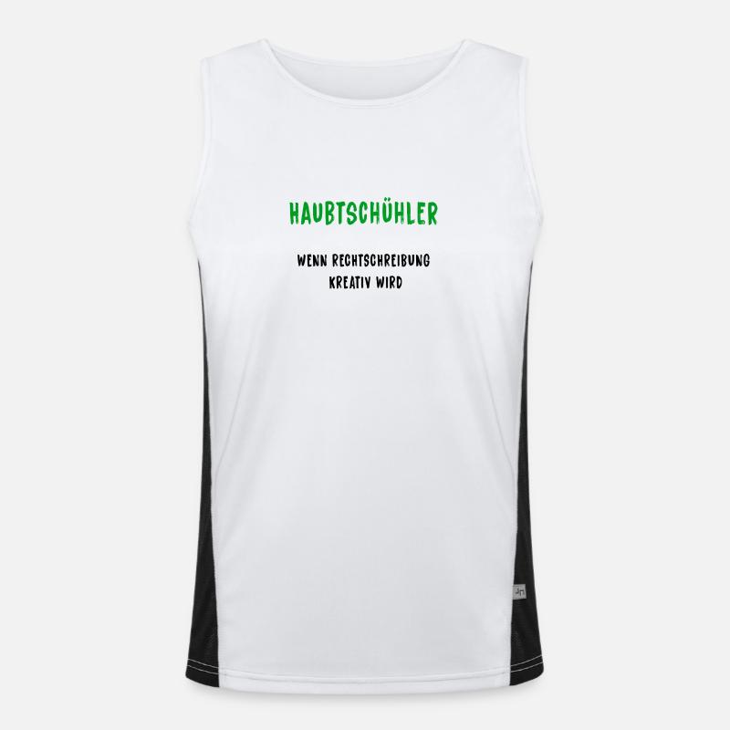 Haubtschühler – Creative Spelling Men's Functional Contrast Tank Top 