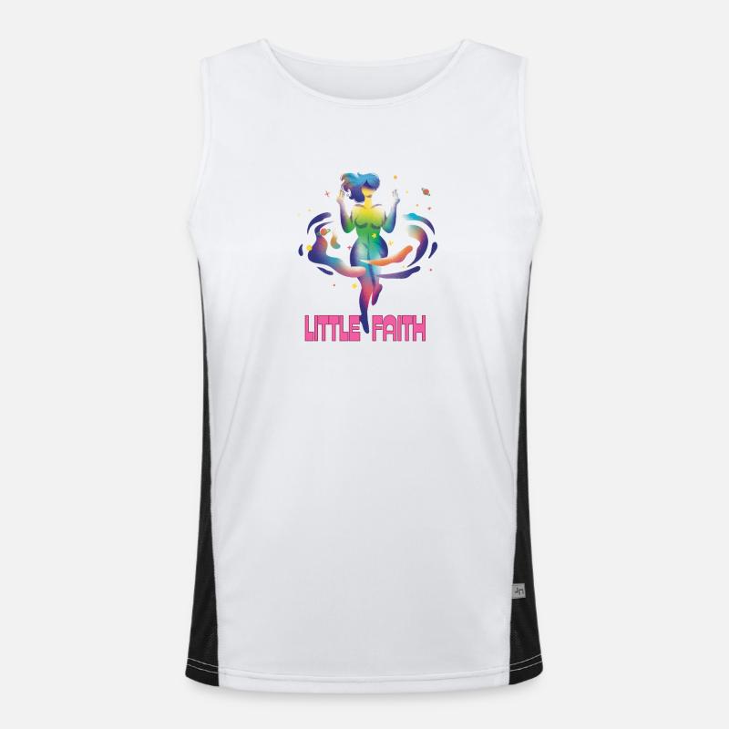 Kleiner Glaubensregenbogen Funktionelles Kontrast-Tank Top für Männer 