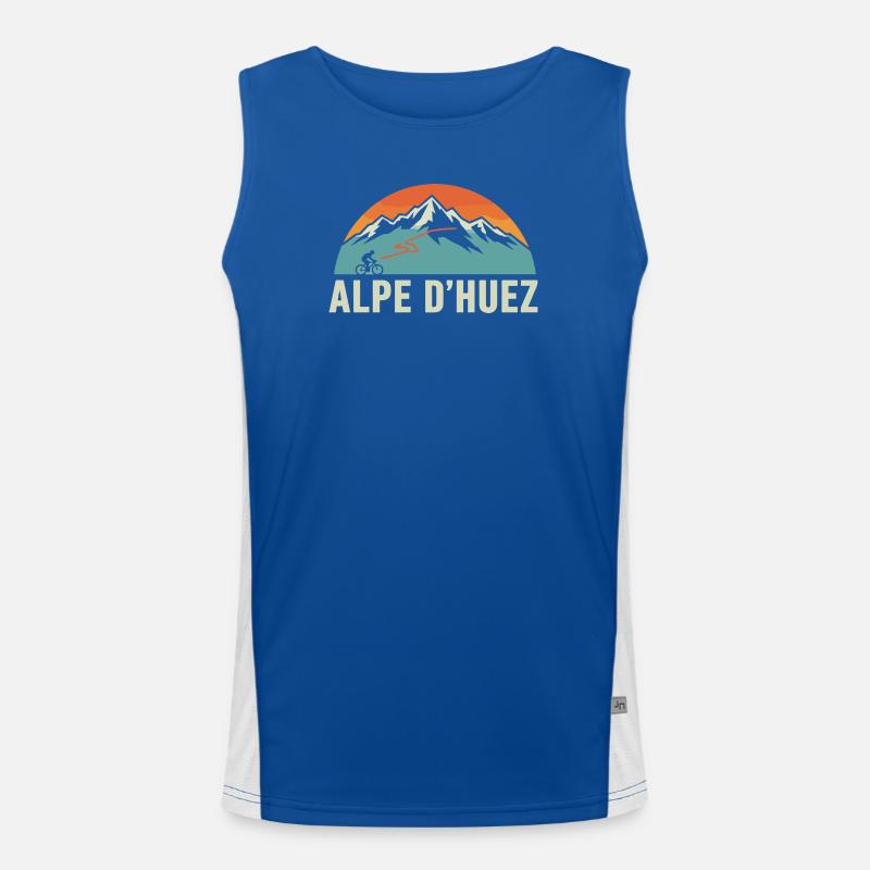 Alpe d'Huez Course Rétro Débardeur respirant contrasté Homme 