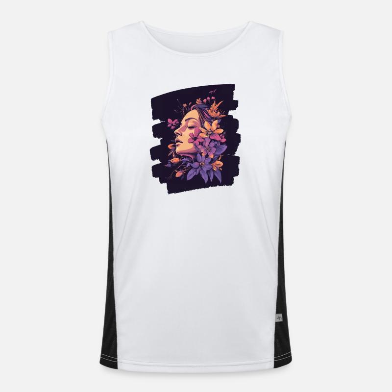 Spring Spring Beginning Flowers Men's Functional Contrast Tank Top 