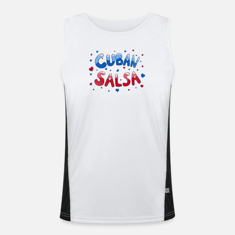 Cuban Salsa Rueda Timba Tanzen Funktionelles Kontrast-Tank Top für Männer 