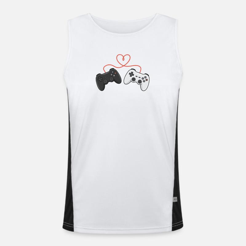 Herzverdrahtete Controller-Duo Funktionelles Kontrast-Tank Top für Männer 