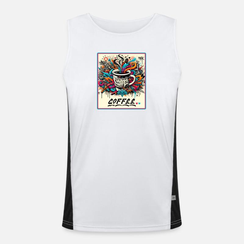 Kaffe graffiti eksplosion Funktionel kontrast tanktop til herrer 