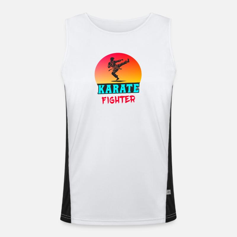 Karaté Fighter – Style Sunset Débardeur respirant contrasté Homme 