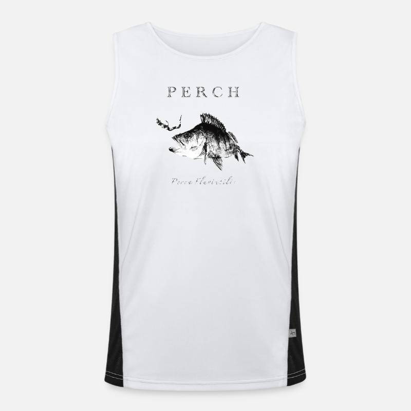 Perch Angler - Artificial lures for predatory fish Men's Functional Contrast Tank Top 