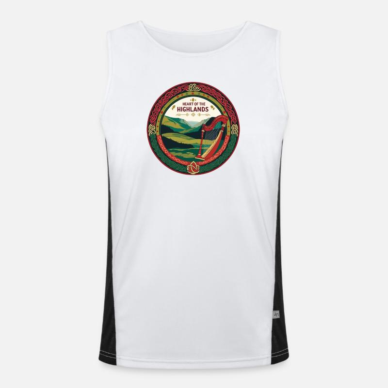 Schottland Funktionelles Kontrast-Tank Top für Männer 