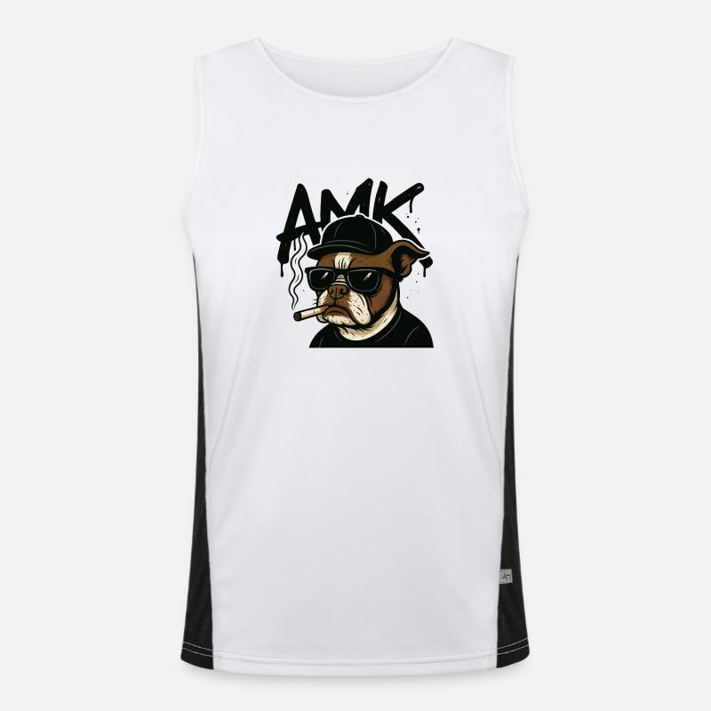 Cool Dog Pablo Funktionelles Kontrast-Tank Top für Männer 