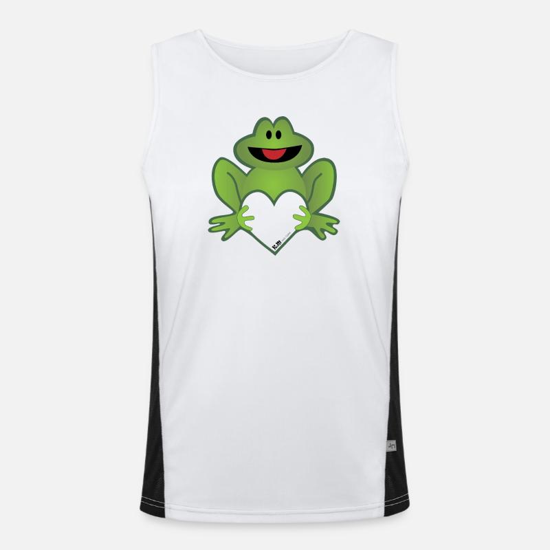 Frosch mit Hirsch Funktionelles Kontrast-Tank Top für Männer 