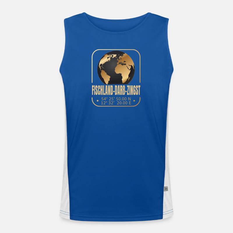 Fischland - Darss - Zingst Funktionelles Kontrast-Tank Top für Männer 