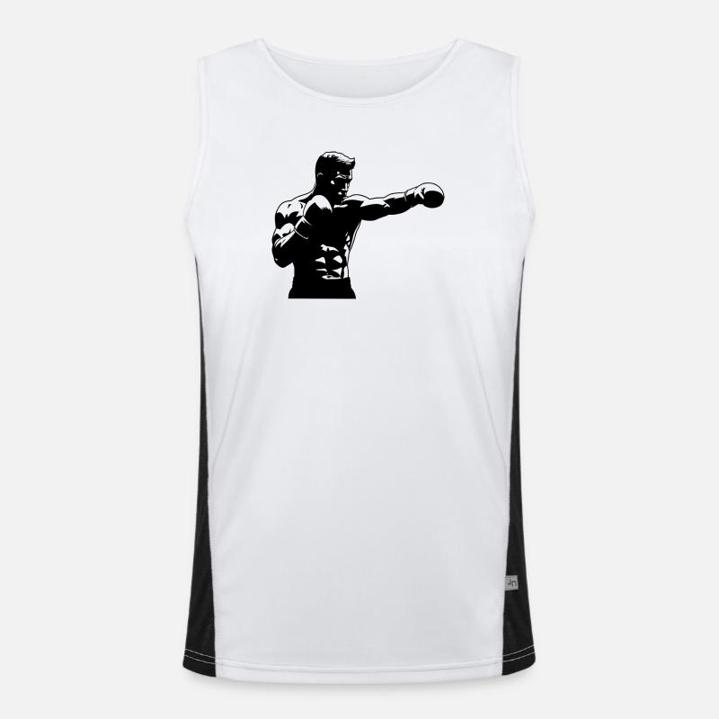 Boxer mit Faustschlag Funktionelles Kontrast-Tank Top für Männer 