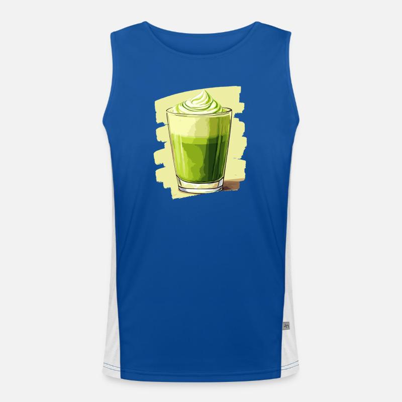 Matcha Latte Lover Thé vert Débardeur respirant contrasté Homme 