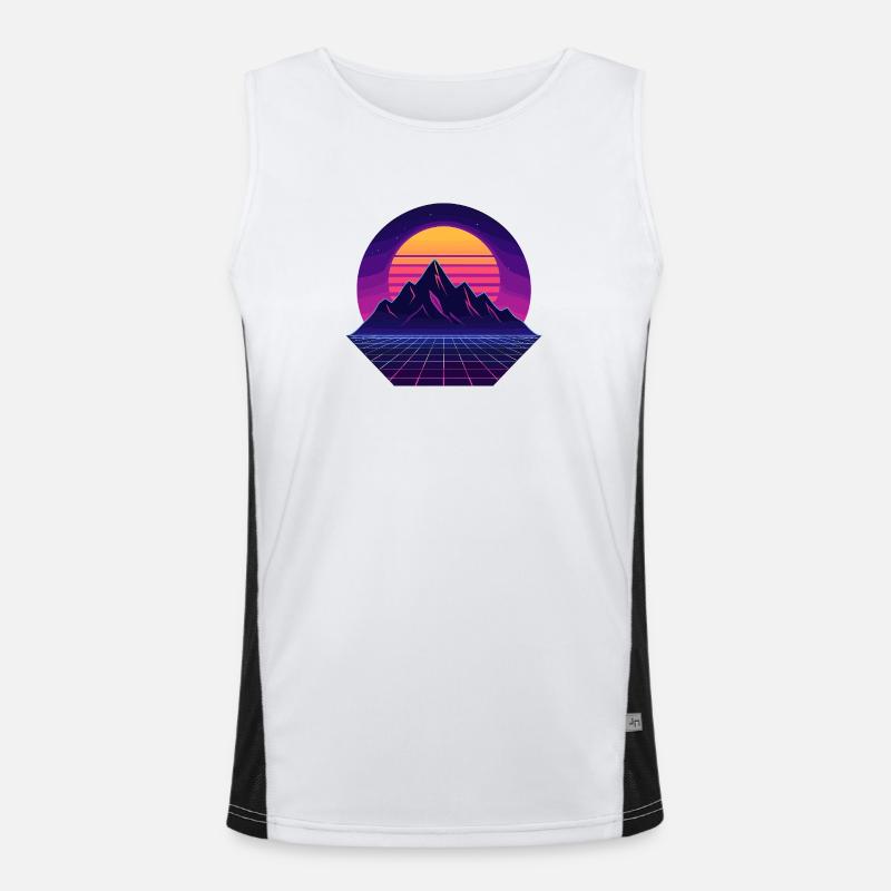 Néons Sunset Peaks Débardeur respirant contrasté Homme 