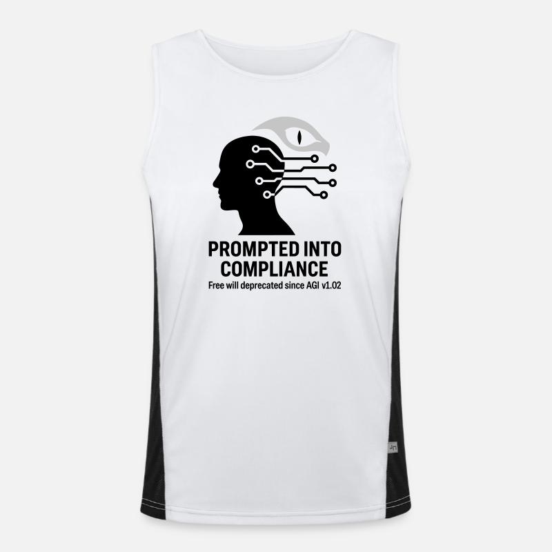 Remember the Basilisk - Men's Functional Contrast Tank Top  - white/black