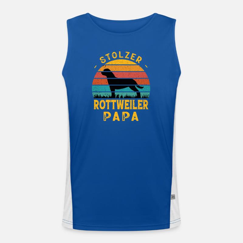 Rottweiler Hund Hundebesitzer Geschenk Hundehalter Funktionelles Kontrast-Tank Top für Männer 