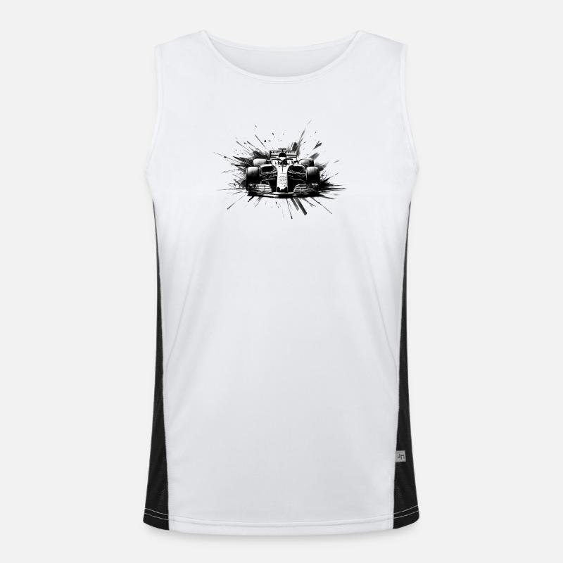 Absolute Geschwindigkeit Funktionelles Kontrast-Tank Top für Männer 