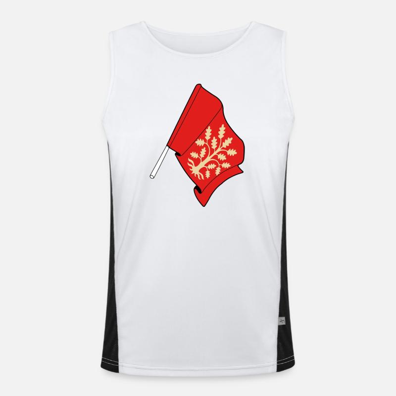 Moderne Flagge von Agder Norway Design Funktionelles Kontrast-Tank Top für Männer 