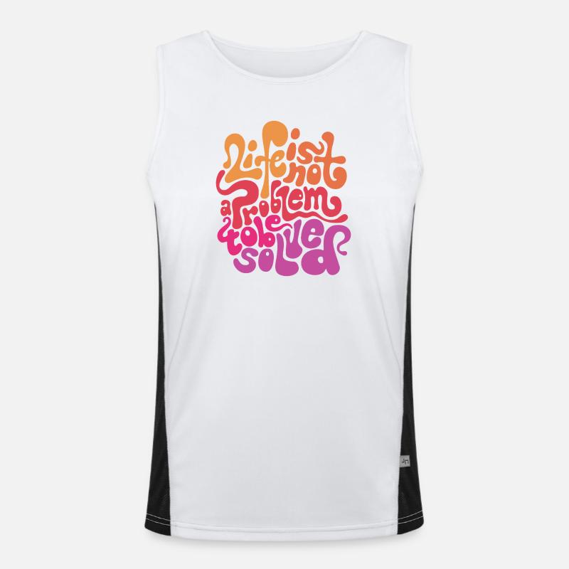 Psychedelic Verbiage Men's Functional Contrast Tank Top 
