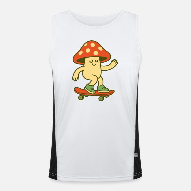 Shroom on Wheels Funktionelles Kontrast-Tank Top für Männer 