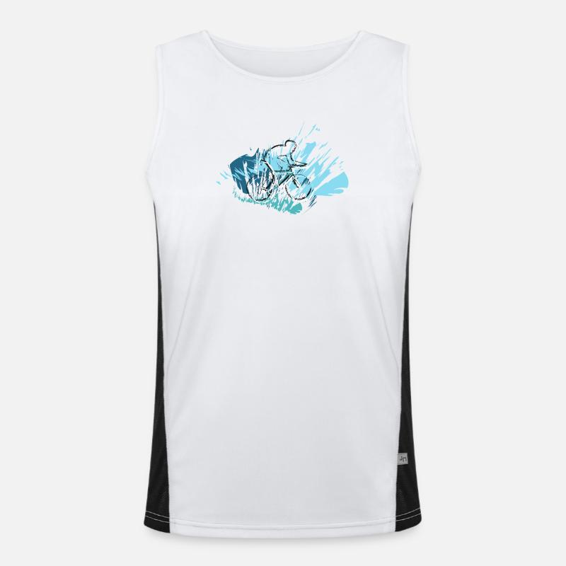 Biker  Style 26 Funktionelles Kontrast-Tank Top für Männer 