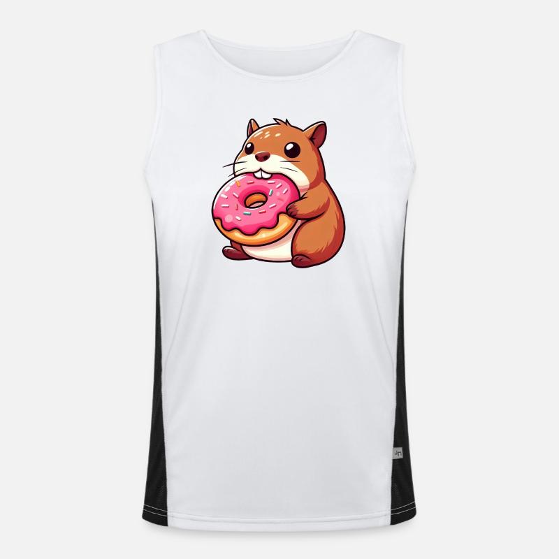 Mignon Capybara Hamster Cochon d’Inde Dessin animé Débardeur respirant contrasté Homme 